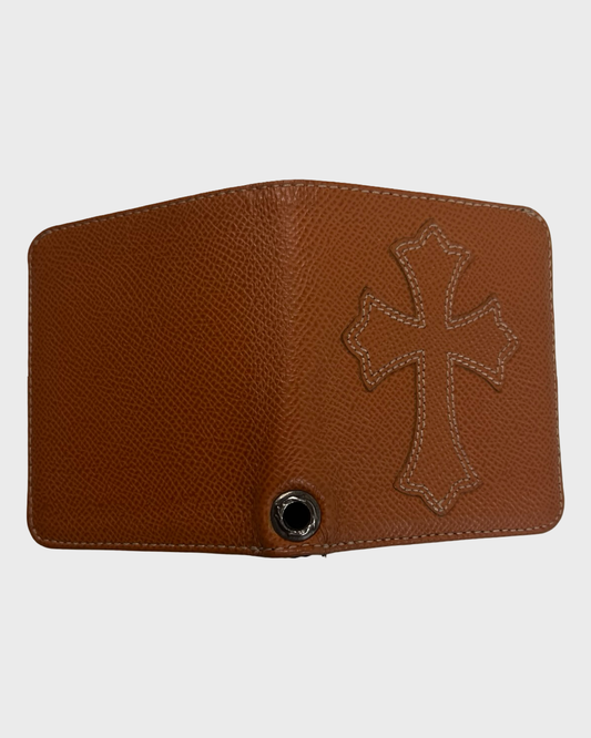 Chrome Hearts 1of1 Cross Patched Wallet Cognac Brown SZ:OS