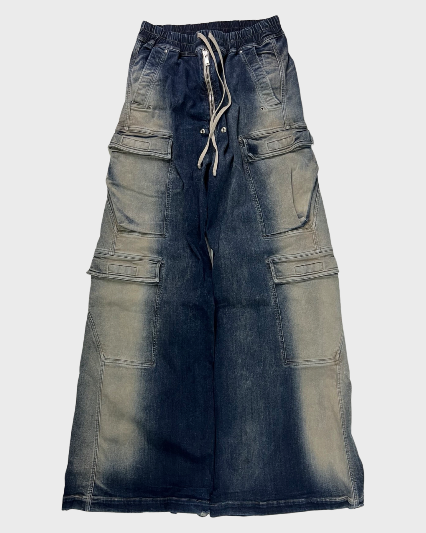 Rick Owens Jumbo Bela Cargo Pants in Mineral Blue SZ:L