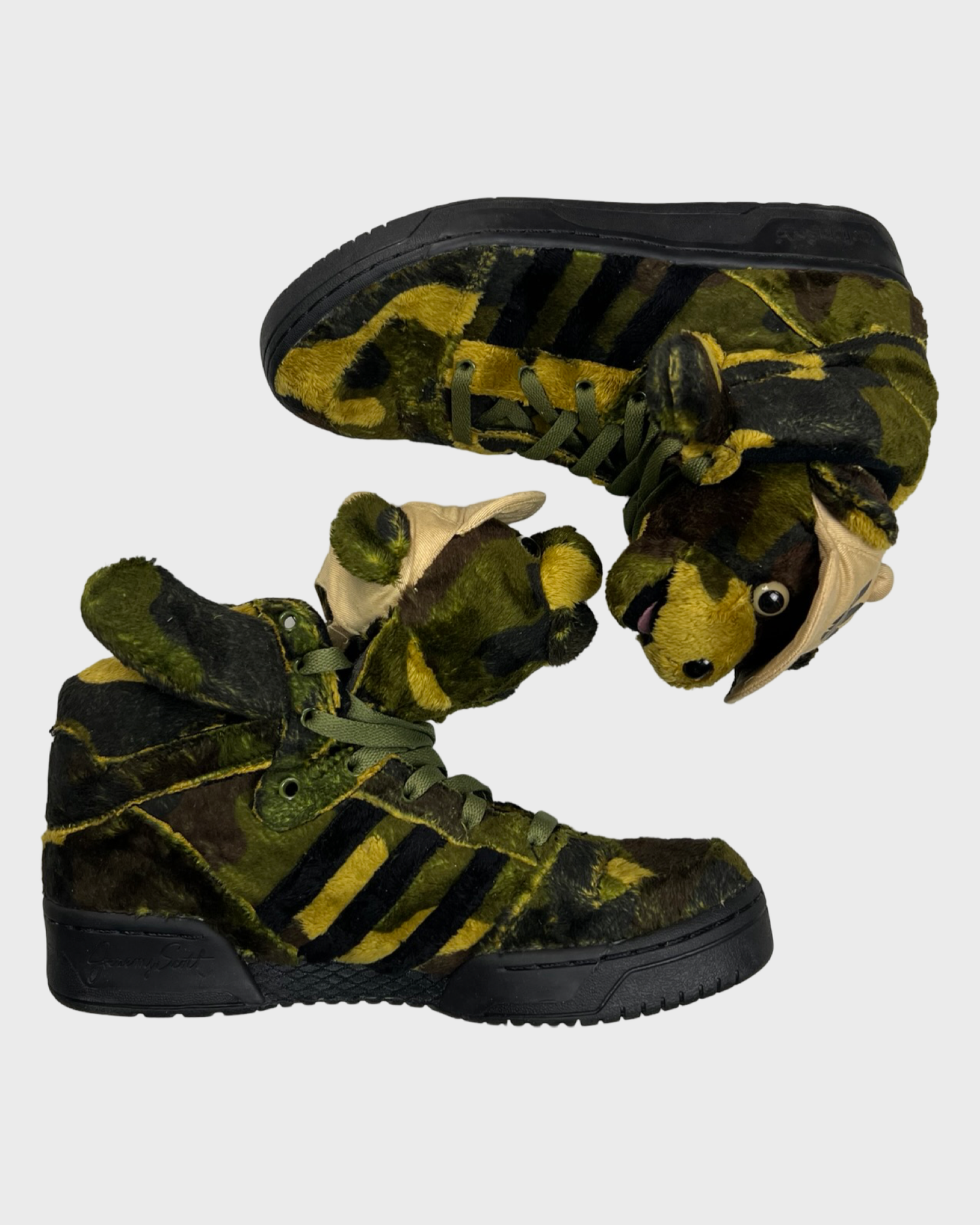 Adidas x Jeremy Scott Camo Bear Sneaker SZ:42 2/3