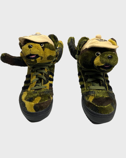 Adidas x Jeremy Scott Camo Bear Sneaker SZ:42 2/3