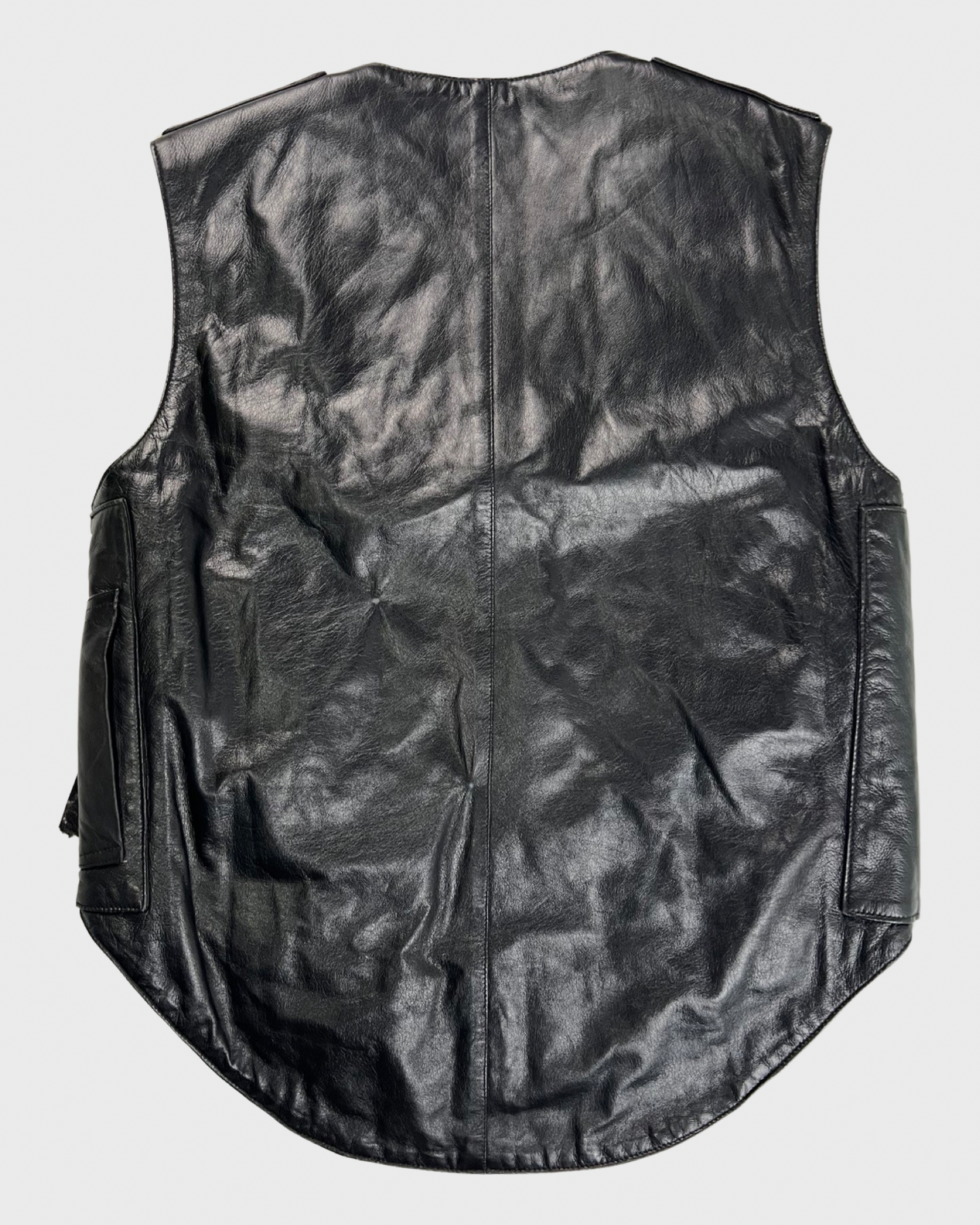 Helmut Lang 1998 Leather Bullet Proof Vest SZ:50