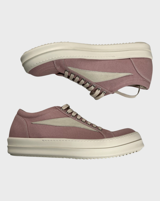 Rick Owens EDFU Pink Canvas Vans  "Vintage" Sneaker SZ:42