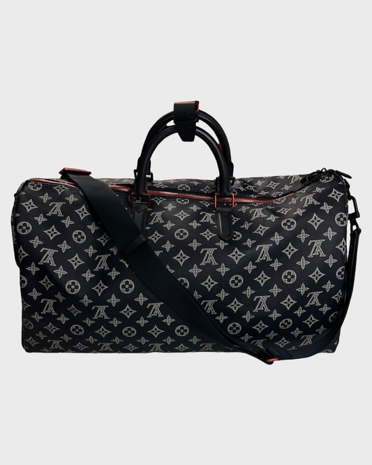 Louis Vuitton UPSIDE DOWN MONOGRAM LOGO KEEPALL 50 Bag SZ:OS