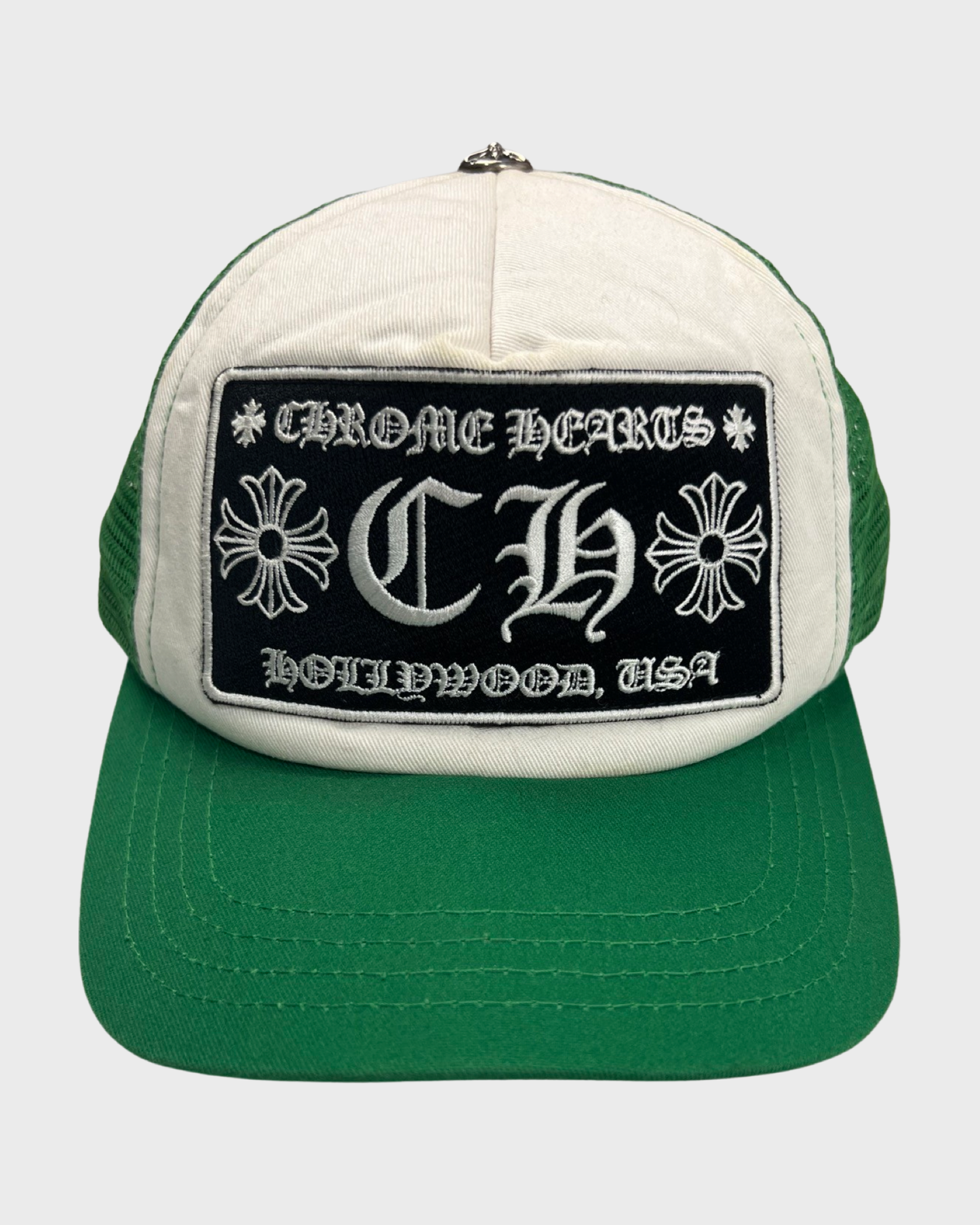 Chrome Hearts Green Trucker hat SZ:OS