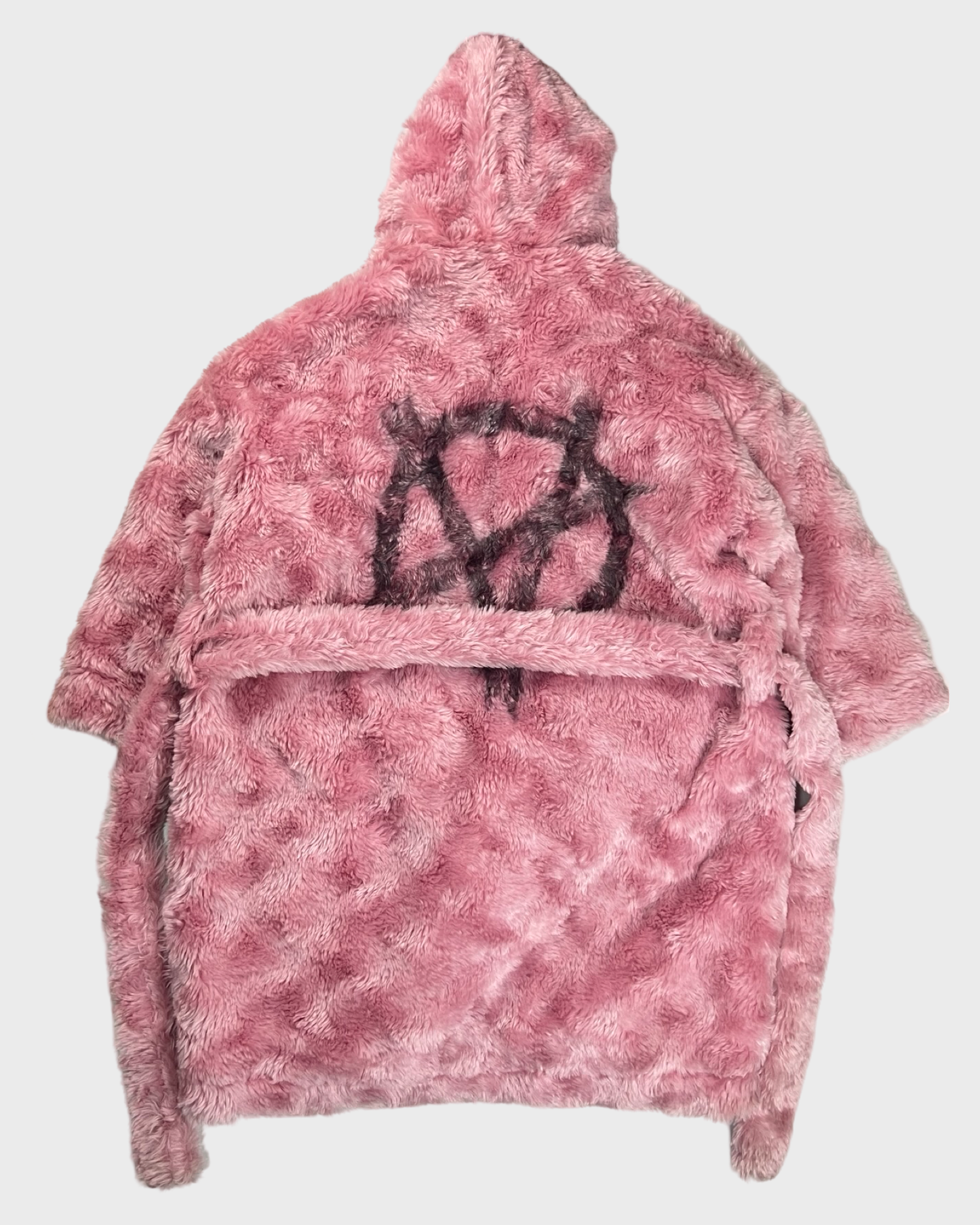 Vetements AW19 anarchy alpaca runway coat in pink SZ:M