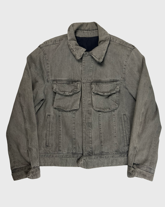 Louis Vuitton AW19 denim Jeans grey Jacket SZ:50