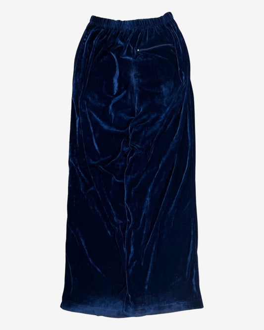 Balenciaga AW17 runway baggy Blue Velvet sweatpants SZ:XXS