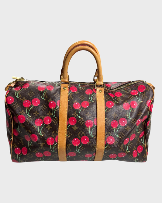 Louis Vuitton murakami KEEPALL 45 Bag Cherry SZ:OS