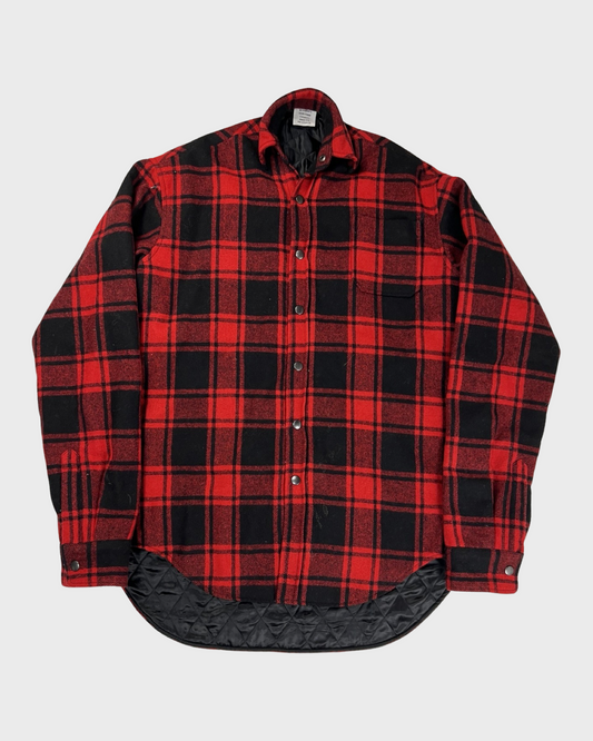 Vetements AW15 checkered padded wool Flannel Shirt red black SZ:S