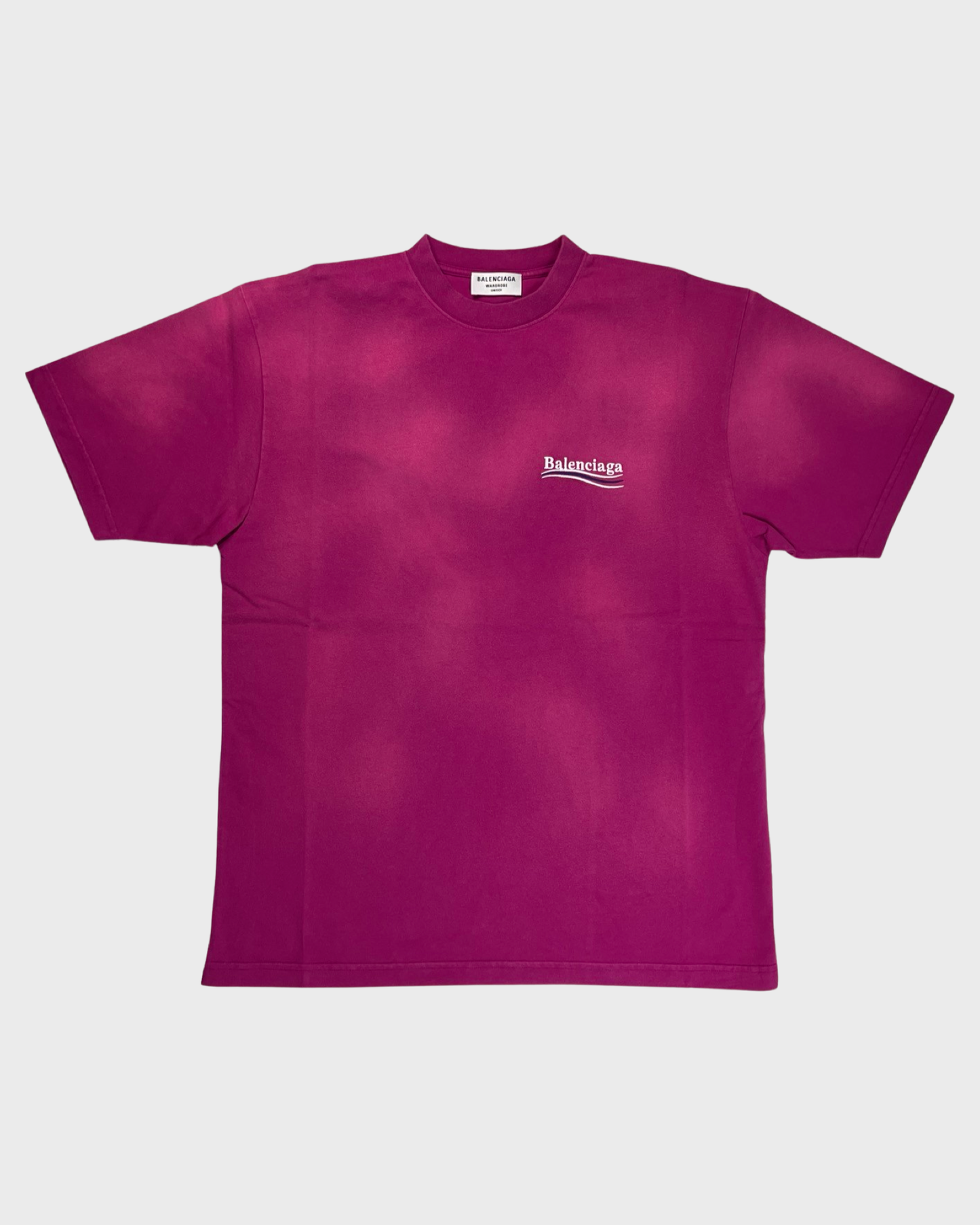 Balenciaga washed out pink political campaign logo T-Shirt SZ:XS