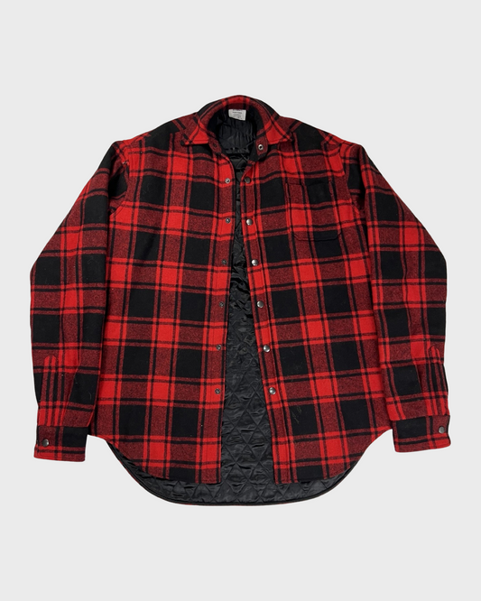 Vetements AW15 checkered padded wool Flannel Shirt red black SZ:S