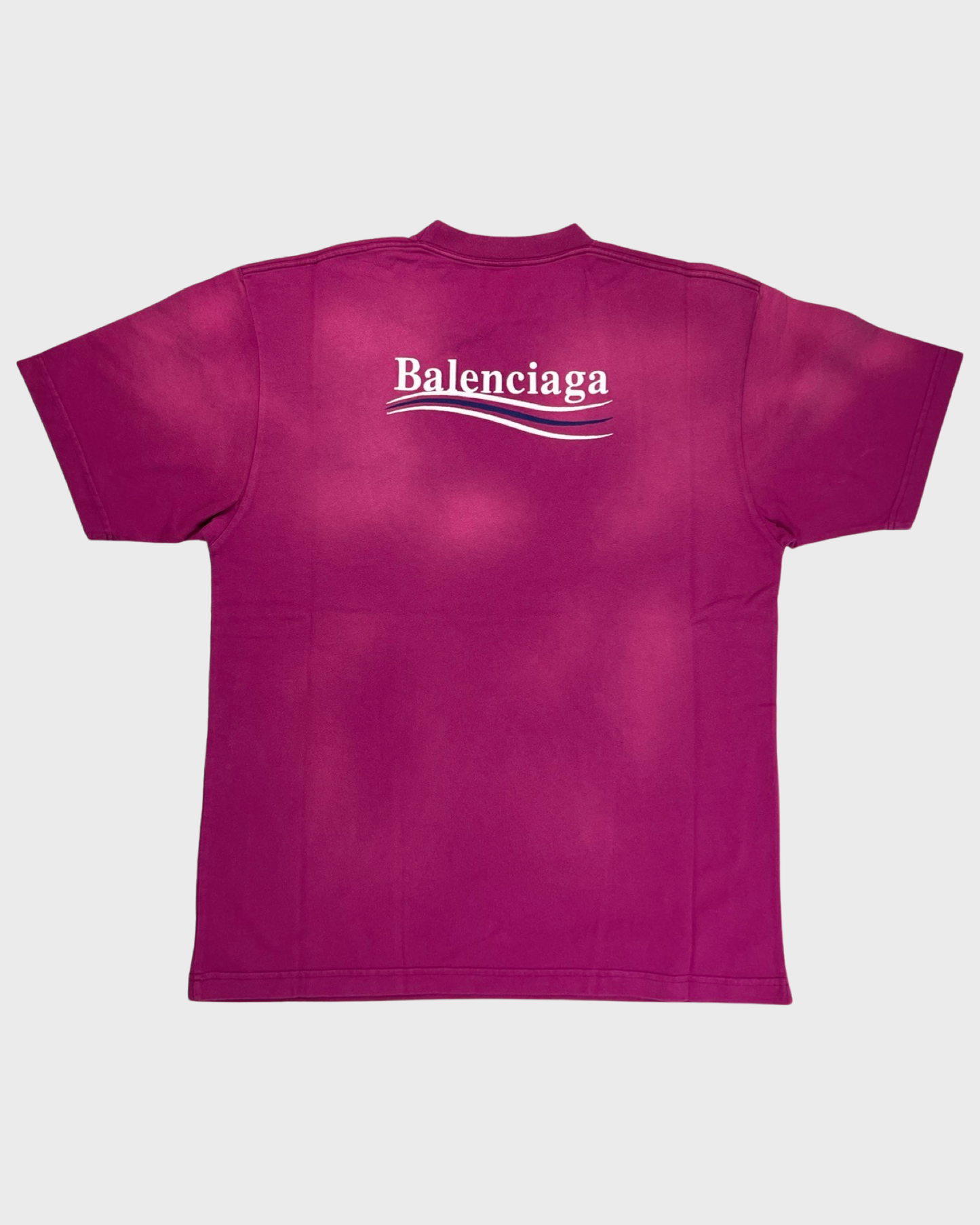 Balenciaga washed out pink political campaign logo T-Shirt SZ:XS