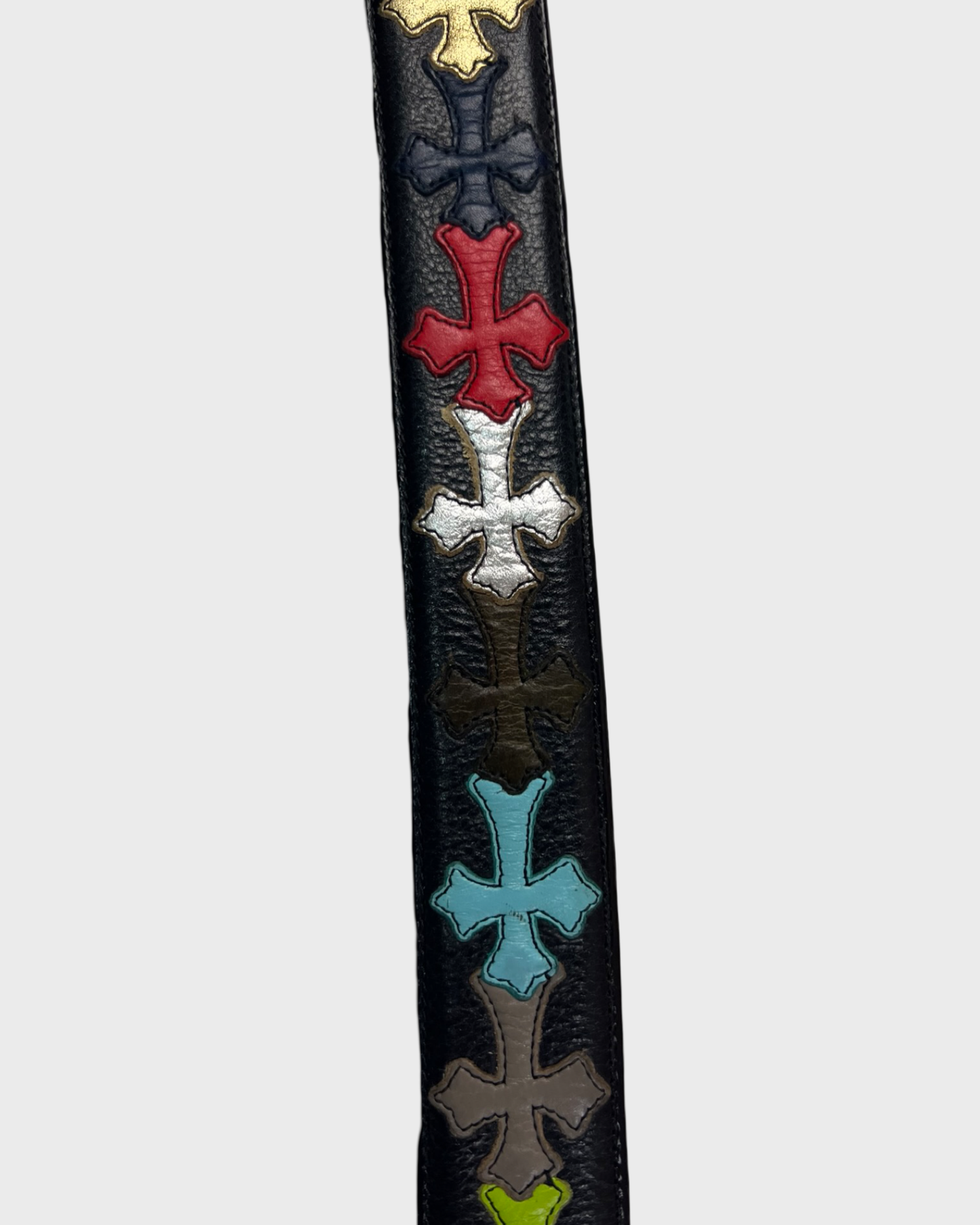 Chrome Hearts multicolor cross patches roller Belt SZ:34