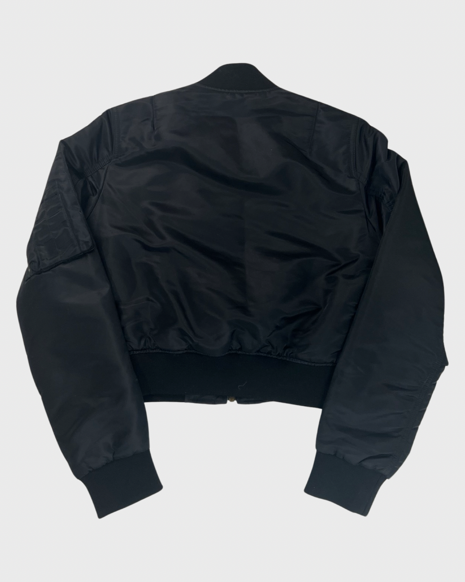 Balenciaga SS17 shrunken shrunk black Bomber Jacket SZ:44