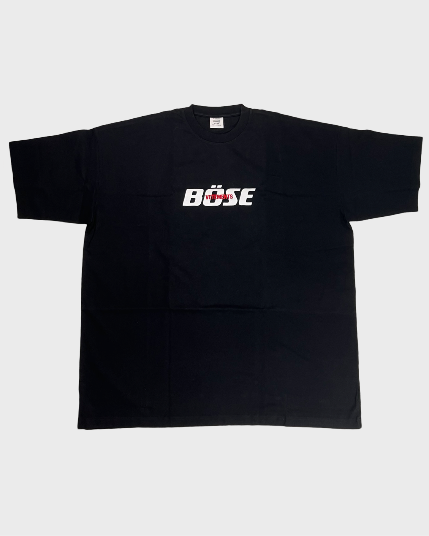 Vetements SS20 BOSE parody „Böse“ TEE T-Shirt SZ:XL