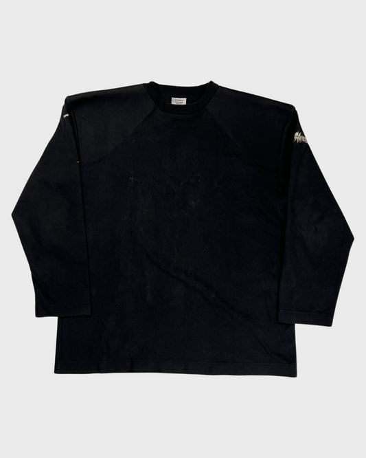 Vetements AW16 Shoulder Padded Total Fucking Darkness longsleeve T-Shirt SZ:S