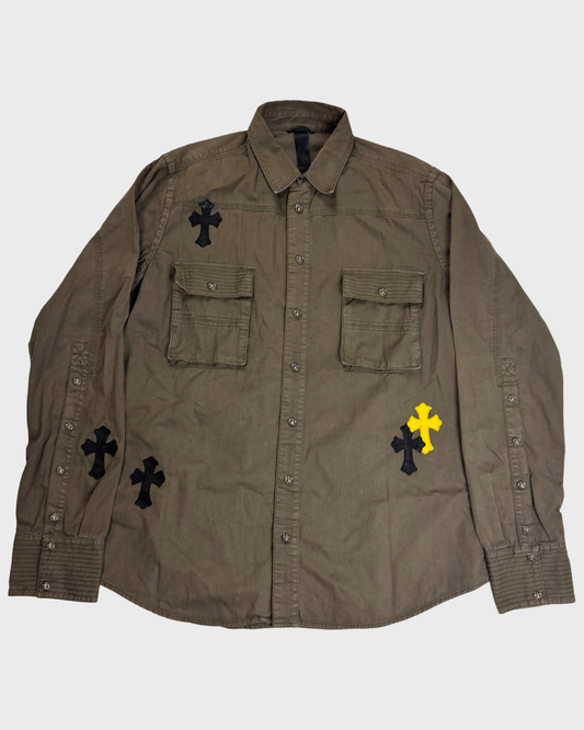 Chrome Hearts 1of1 Cross Patched cargo military Jacket SZ:XL