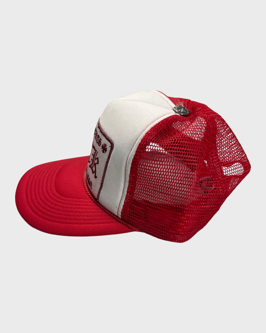 Chrome Hearts Red/ White Fuck Trucker Hat SZ:OS