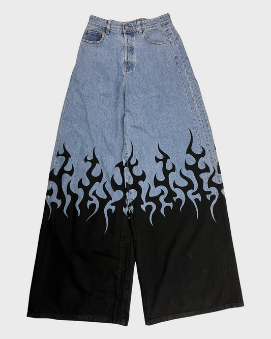 Vetements BIG SHAPE Flame Jeans SZ:31