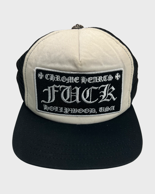 Chrome Hearts Black/ WHite Fuck Trucker Hat SZ:OS