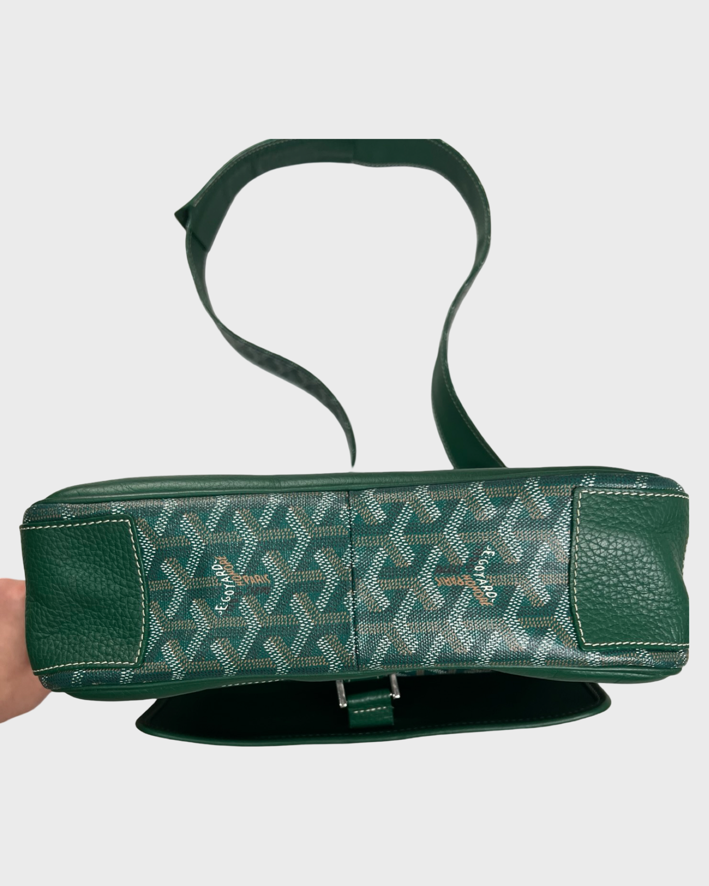 Goyard GRAND BLEU MM Messenger Bag Green SZ:OS