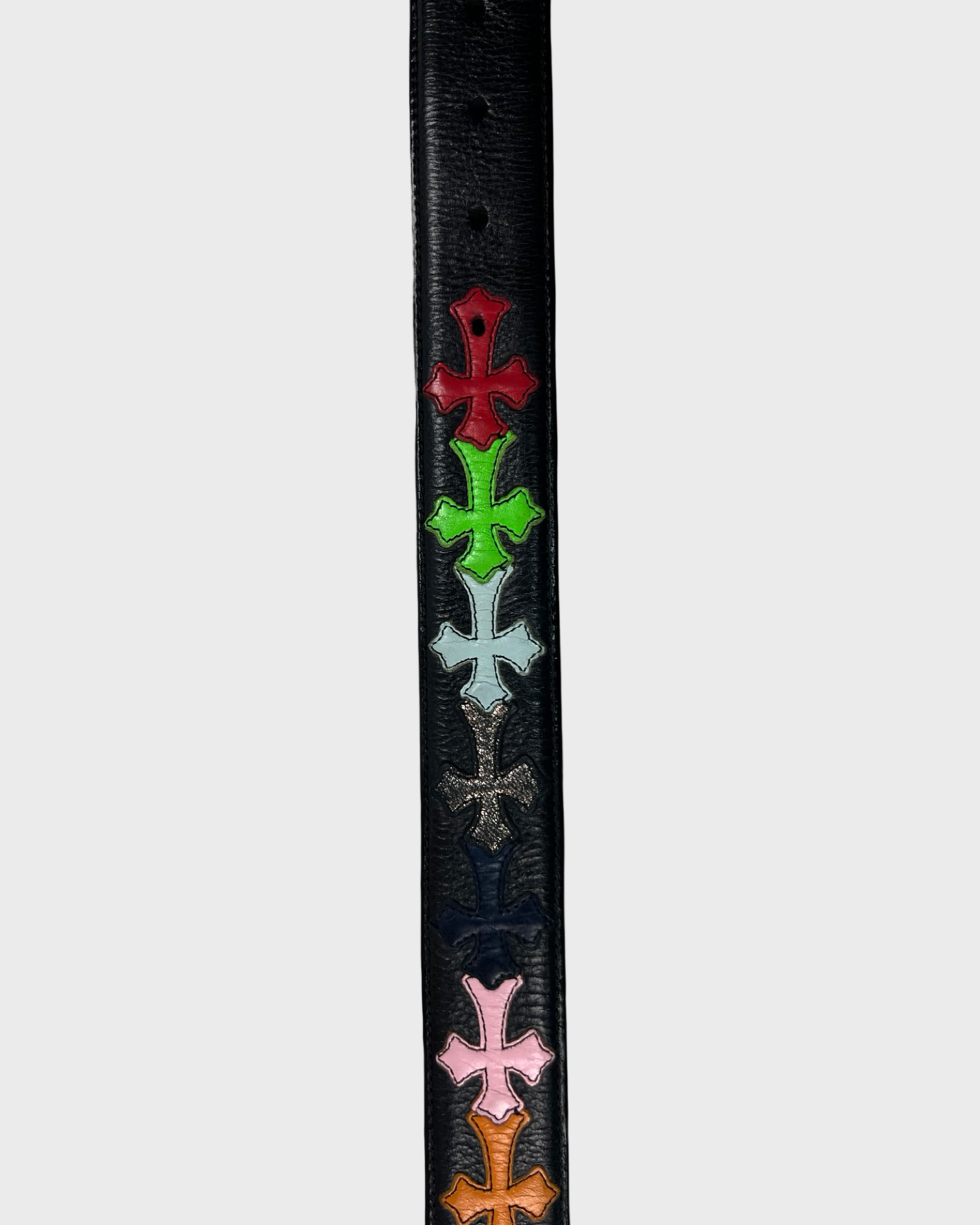 Chrome Hearts multicolor cross patches roller Belt SZ:34