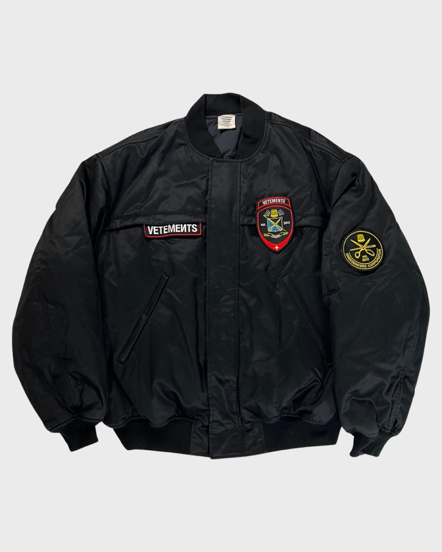 Vetements SS20 runway police security guard padded bomber Jacket SZ:S –  Bankofgrails
