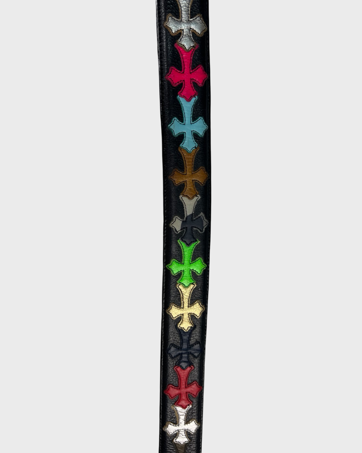 Chrome Hearts multicolor cross patches roller Belt SZ:34