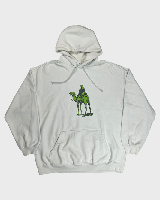 Vetements AW19 Runway Silk Road Hoodie White SZ:S