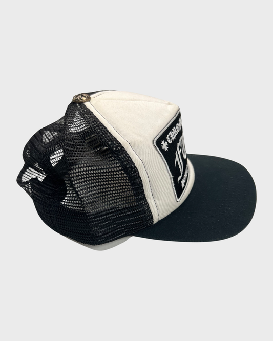 Chrome Hearts Black/ White Fuck Trucker hat SZ:OS