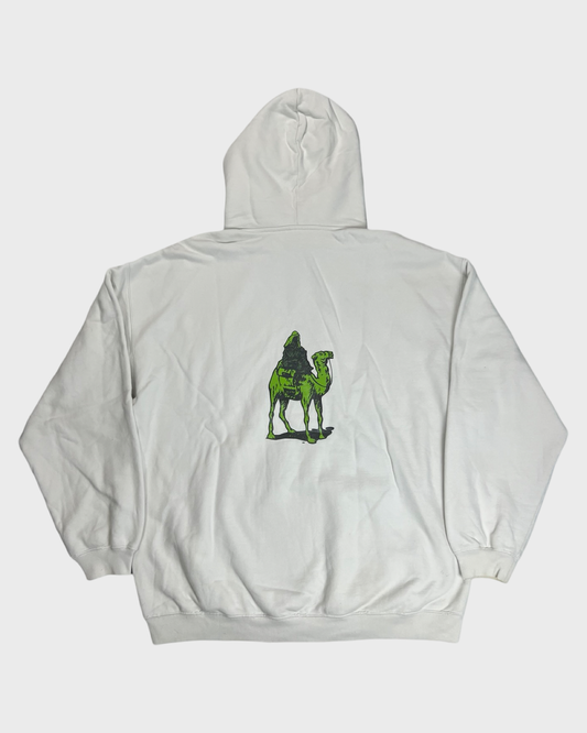 Vetements AW19 Runway Silk Road Hoodie White SZ:S