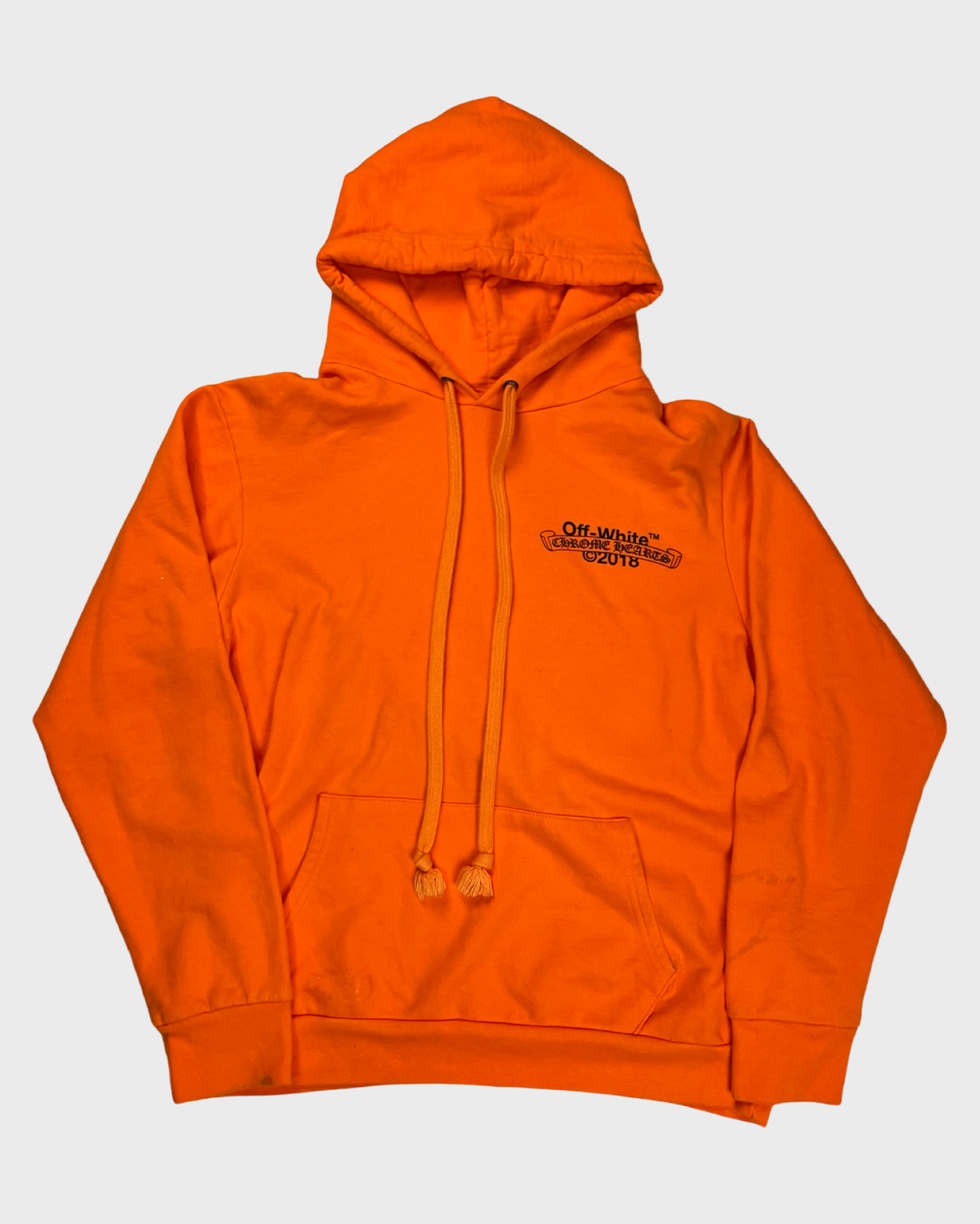 Chrome hearts X off-white orange hoodie SZ:L