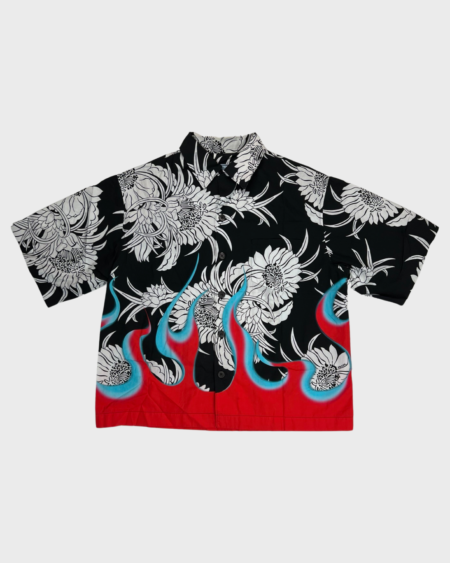 Prada AW18 Floral Flame Shirt SZ:S