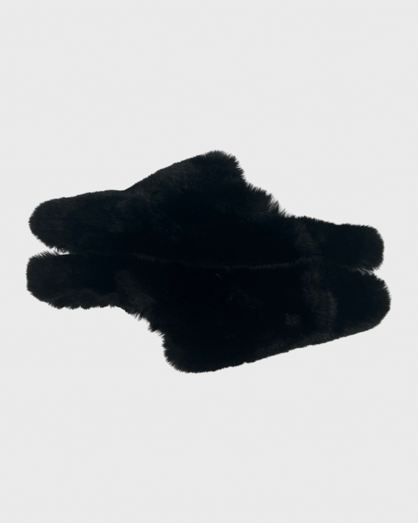 Balenciaga faux fur mules in black SZ:41