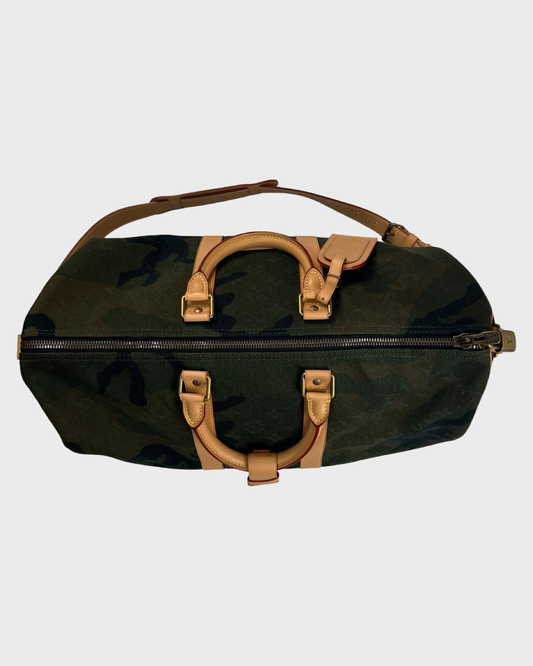 Louis Vuitton x Supreme SS17 CAMO KEEPALL TRAVEL Bag SZ:OS