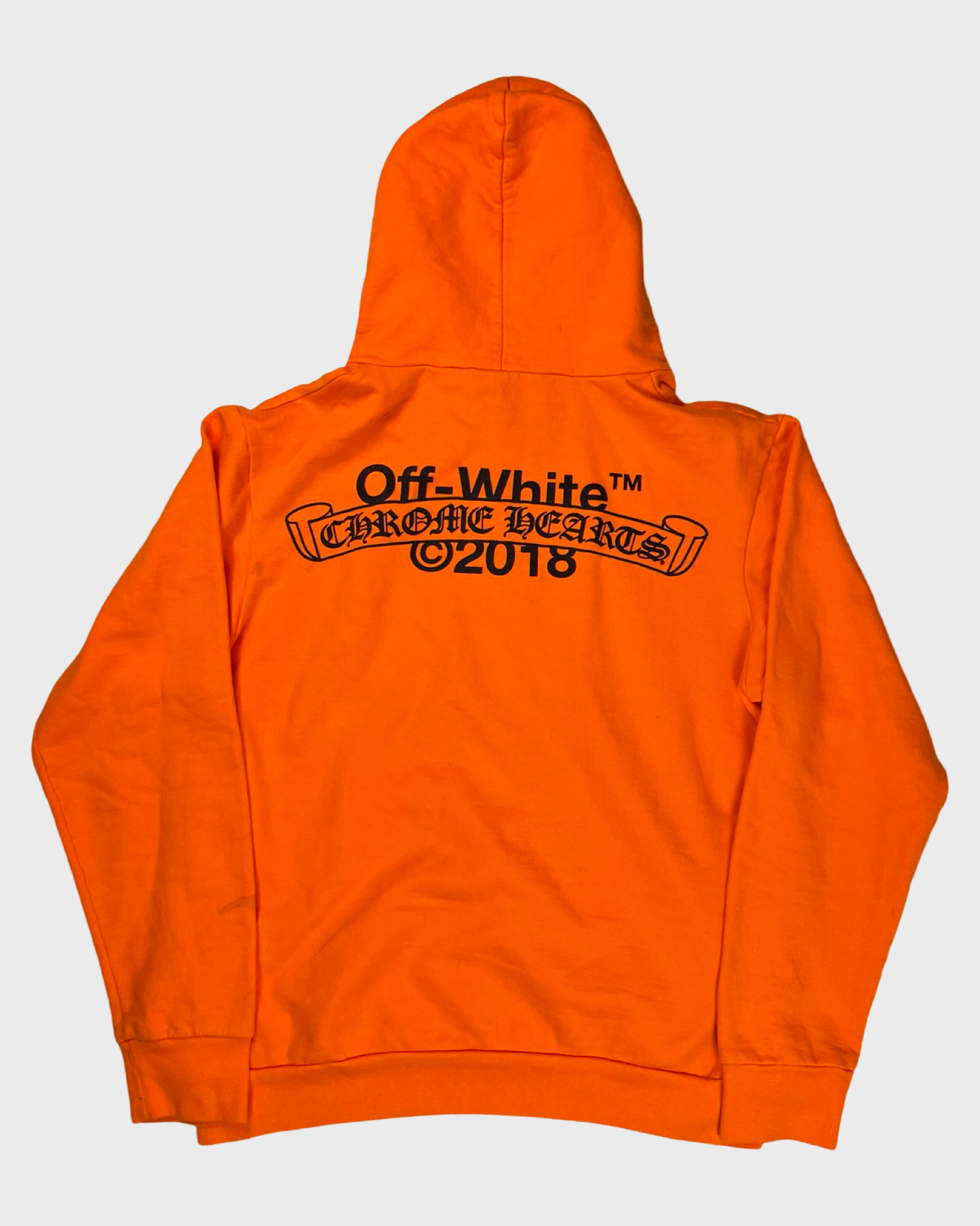 Chrome hearts X off-white orange hoodie SZ:L