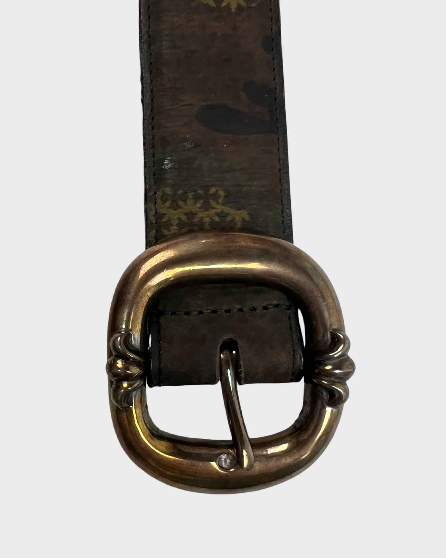 Chrome Hearts crosses & wood Camo gunslinger Belt SZ:34