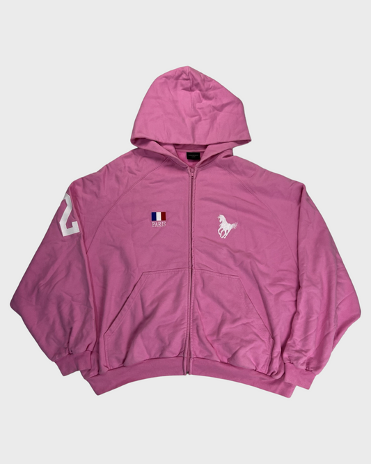 Balenciaga AW22 360snowstorm show Pink Zip-up Hoodie SZ:1