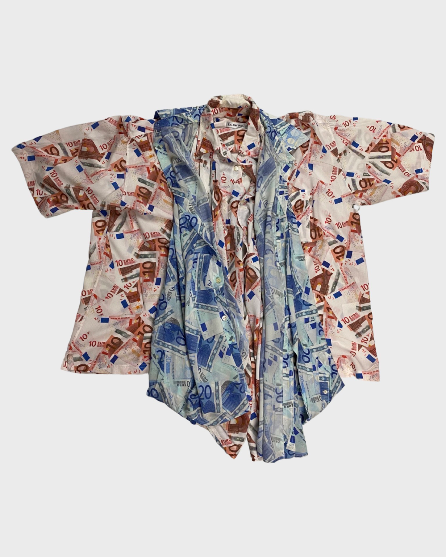 BALENCIAGA SS18 runway EURO BILLS VISCOSE SHIRT SIZE 36 Bankofgrails