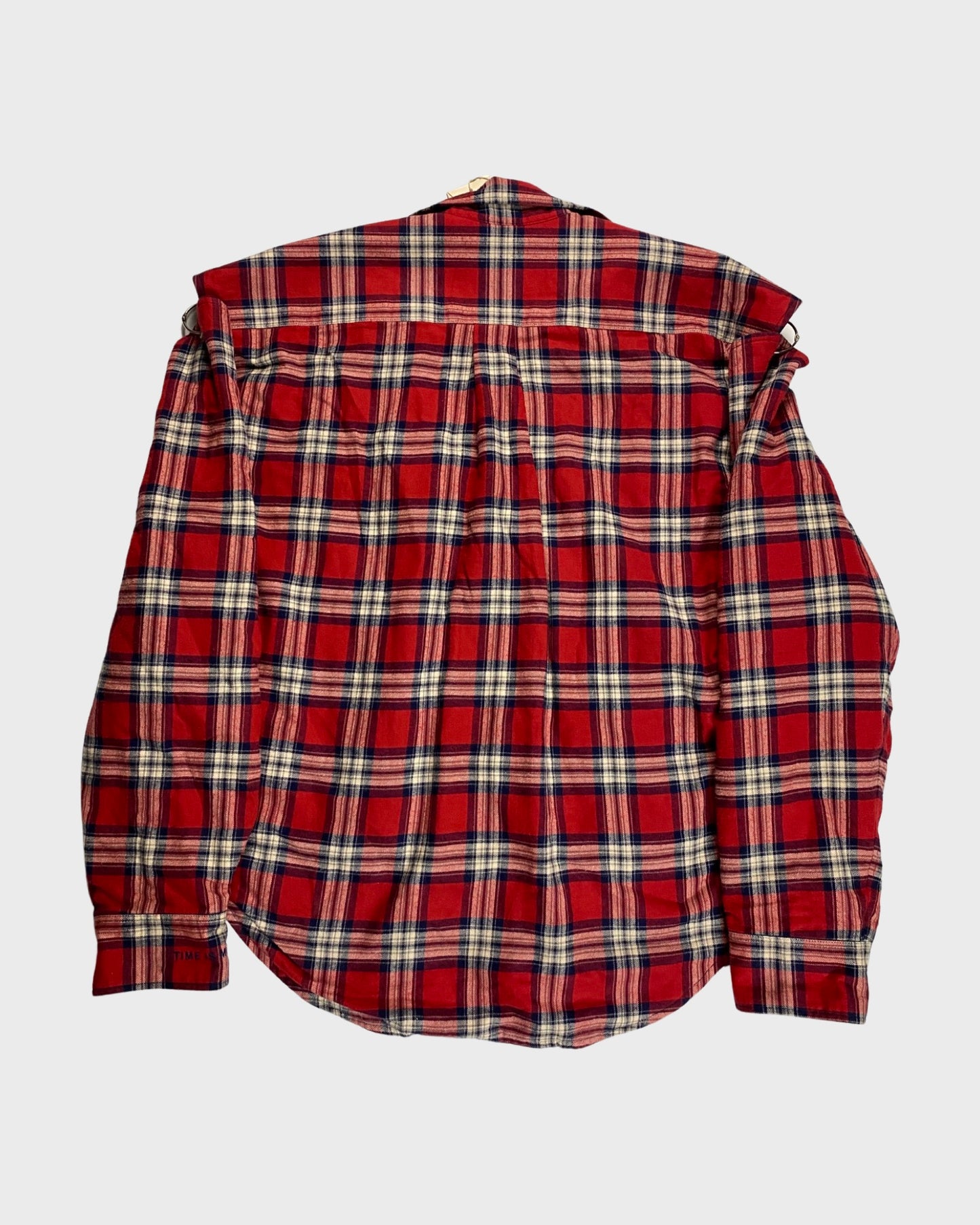 Vetements AW16 checkered football ring flannel shirt SZ:S