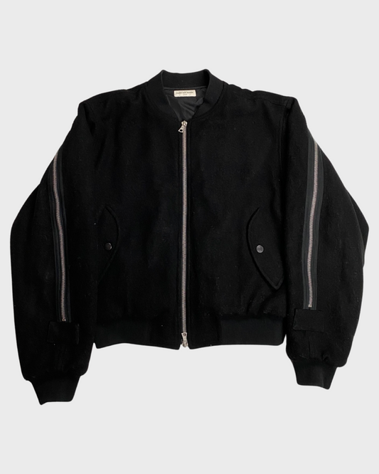 Dries Van Noten WOOL VERSION AW14 Backzip bomber jacket SZ:S|M|L|XL