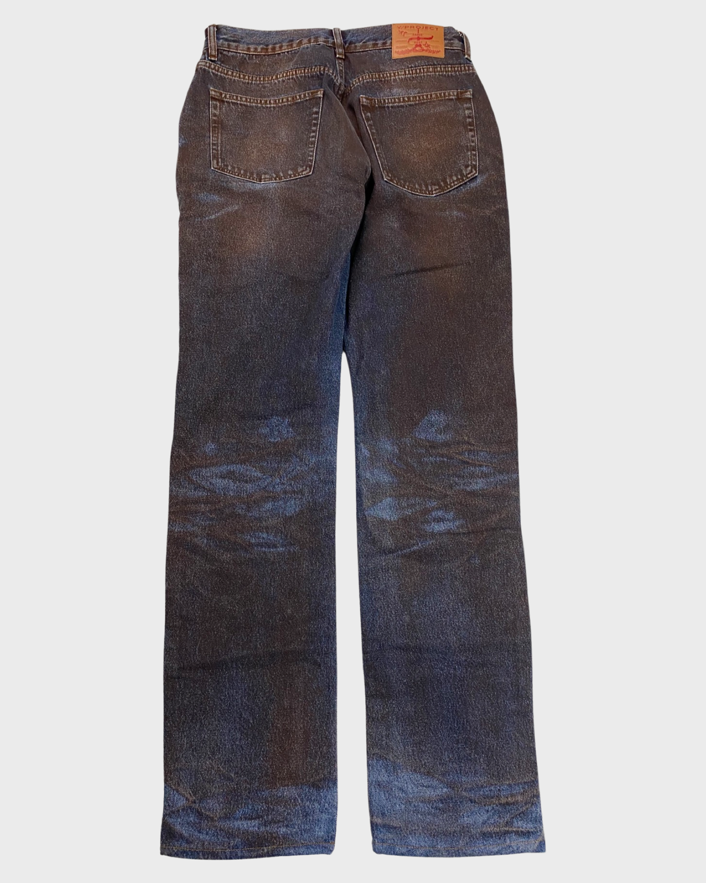 Y/Project AW21 Chaos balance carpenter jeans dark blue / brown  SZ:W33