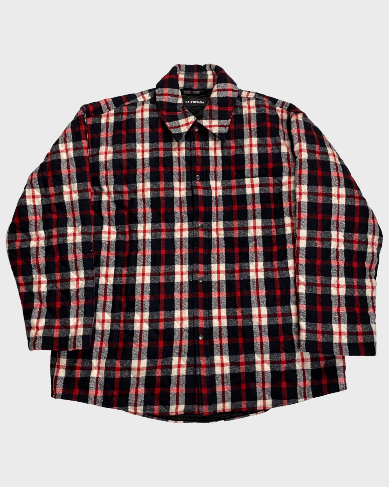 Balenciaga plaid checkered padded flannel parka jacket SZ:44 – Bankofgrails