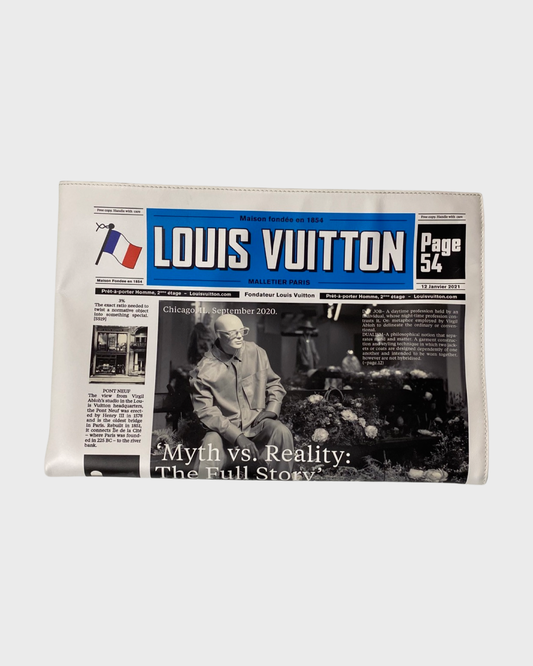 Louis Vuitton × Virgil Abloh AW21 Tourist vs Purist newspaper bag pouch SZ:OS