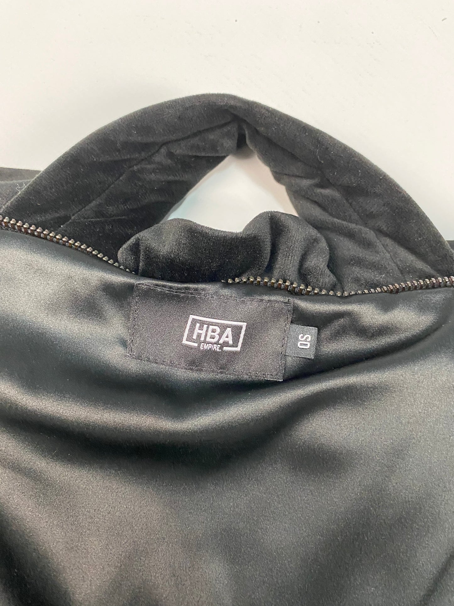 HBA velour / velvet pillow backpack in black SZ:OS