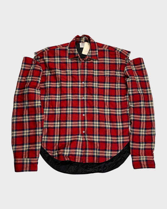 Vetements AW16 checkered football ring flannel shirt SZ:S