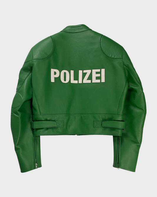 Vetements SS17 runway Polizei moto racing in green SZ:M