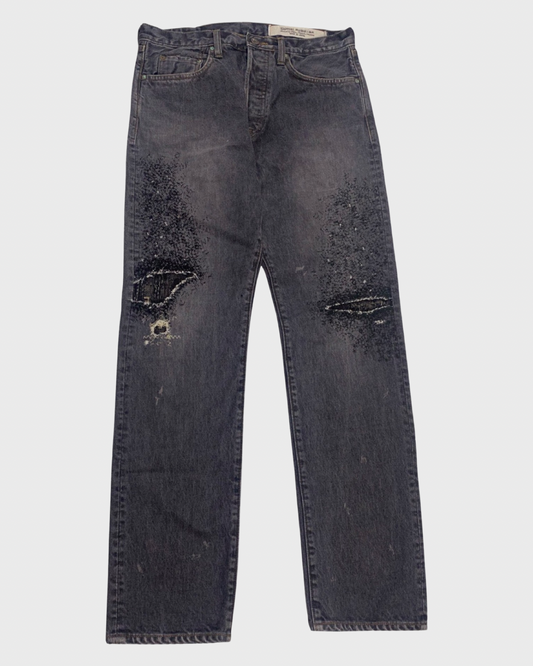 Kapital washed black shashiko jeans Size:W32