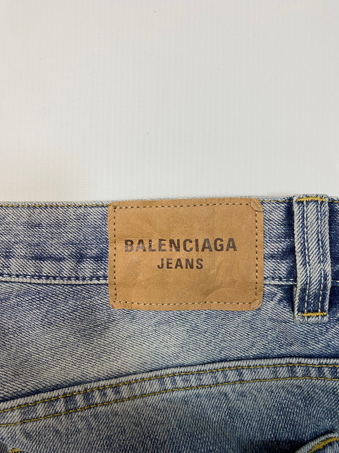 Balenciaga Fall 22 lost tape flared jeans in light Blue SZ:S