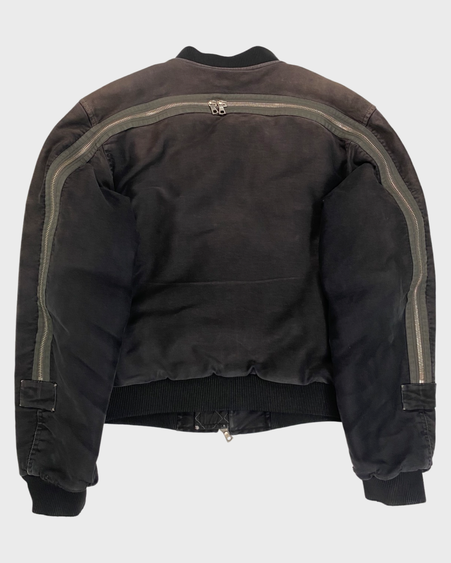 Dries Van Noten AW14 moleskin 100 cotton backzip bomber jacket SZ L